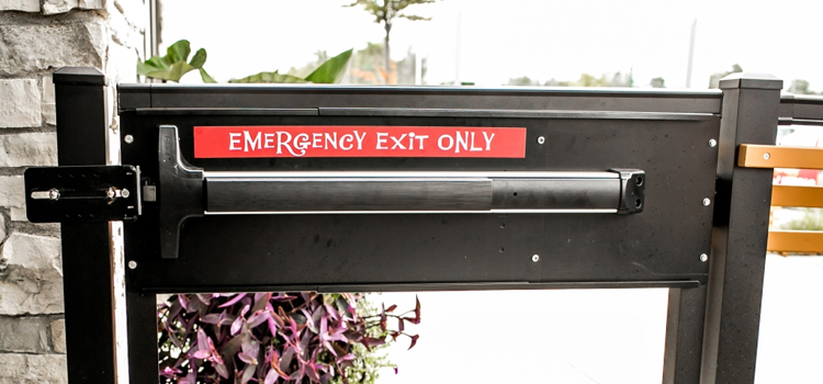 emergency push bar installation in Lathrop